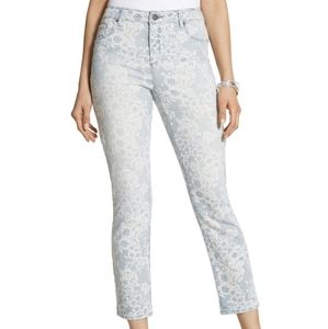 NWT Chico's Platinum Denim Lace Crop Jeans